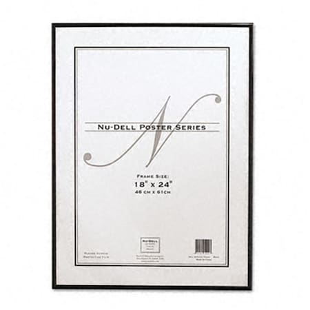 Nudell Nu-Dell 31222 Metal Poster Frame  Plastic Face  18 x 24  Black 31222